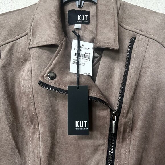 NWT Kut From the Kloth Vintage Suede Moto Jacket Biker Clothing - Picture 10 of 11